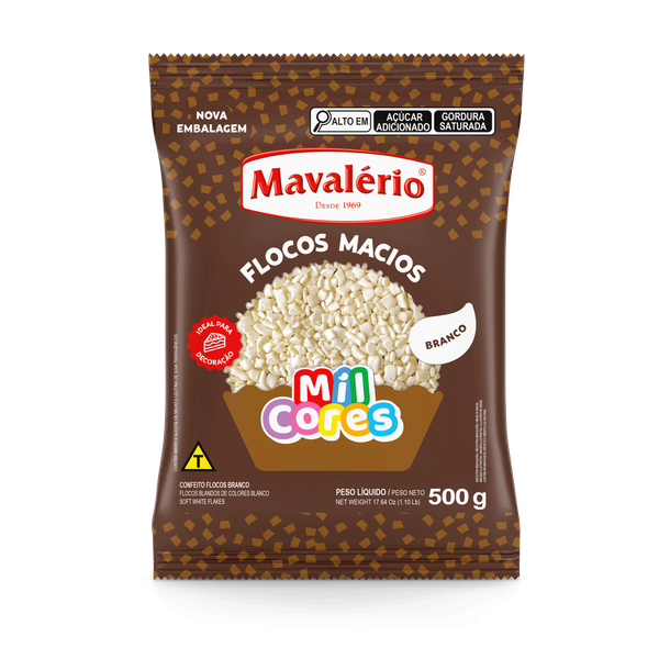 FLOCOS MACIO BRANCO 500G MAVALERIO