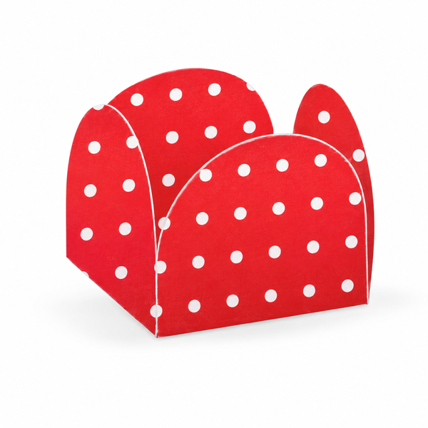 FORMA 4 PETALAS POA VERMELHO E BRANCO 50UN NC TOYS