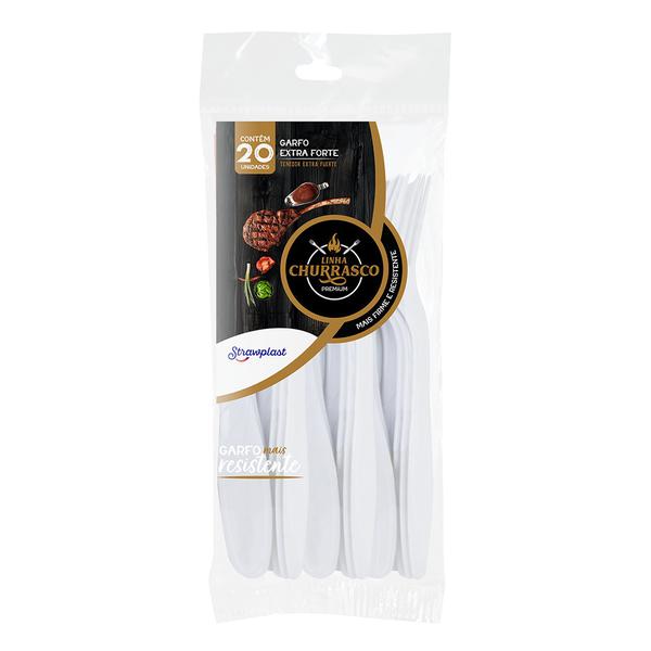 GARFO EXTRA FORTE CHURRASCO BRANCO C/20UN STRAWPL