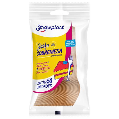 GARFO SOBREMESA DOURADO C/50UN STRAWPLAST