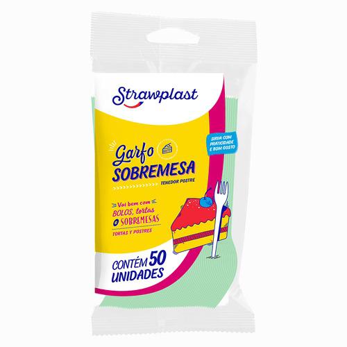 GARFO SOBREMESA VERDE CANDY C/50UN STRAWPLAST