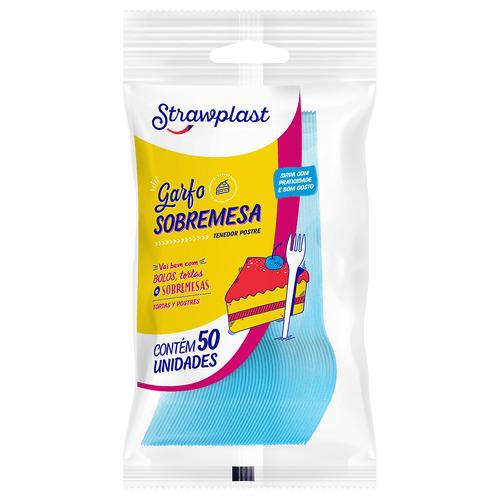GSA-522 GARFO SOBREMESA AZUL C/50UN STRAWPLAST
