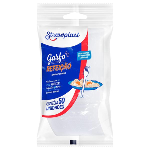 GSB-502 GARFO REFEIÇÃO BRANCO C/50UN STRAWPLAST