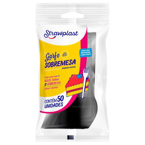 GSP-529 GARFO SOBREMESA PRETO C/50UN STRAWPLAST