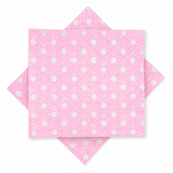 GUARDANAPO ROSA POA BRANCO 20X21CM C/50UN FLIP