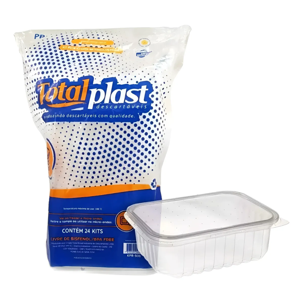 KIT POTE E TAMPA RET. 1500ML PP C/10UN TOTALPLAST