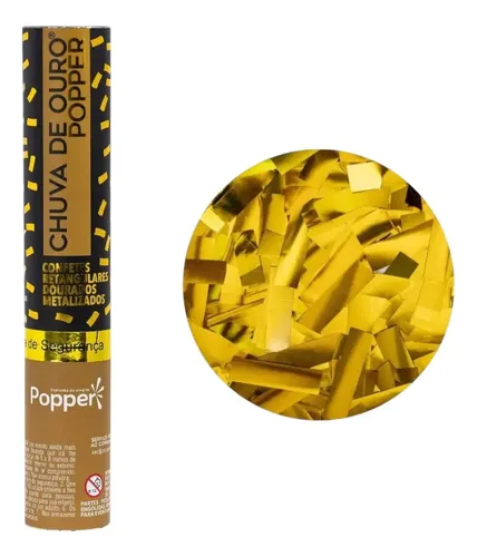 LANCA CONFETE CHUVA DE OURO 30CM POPPER