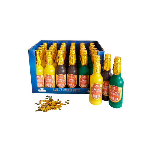 LANCA CONFETE DOURADO GARRAFA SILVER PLASTIC