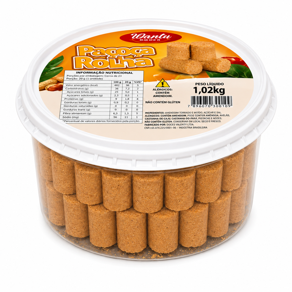 PACOCA ROLHA DESEMBRULHADA MARM.1,020G WANLU