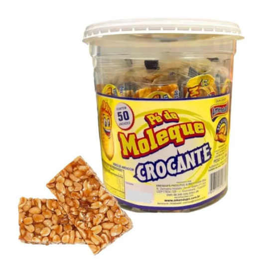 PE DE MOLEQUE CROC. POTE C/50UN 800G AMENDUPA