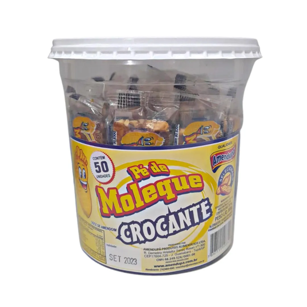 PE DE MOLEQUE CROC. POTE C/50UN 800G AMENDUPA