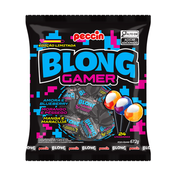 PIRULITO BLONG GAMER SORTIDO 672G PECCIN