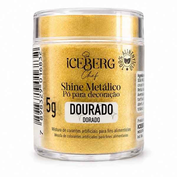 PO P/ DECORACAO CINTILANTE DOURADO 5G ICEBERG