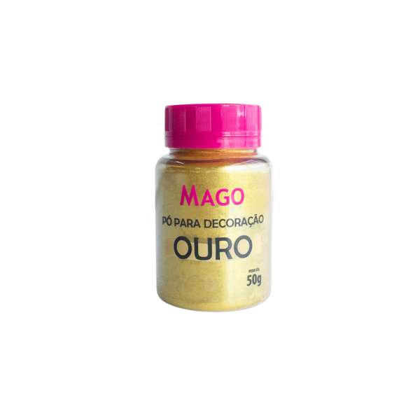 PO P/ DECORACAO OURO BRILHANTE 50G MAGO