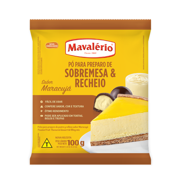 PO PREPARO SOBREMESAS MARACUJA 100G MAVALERIO