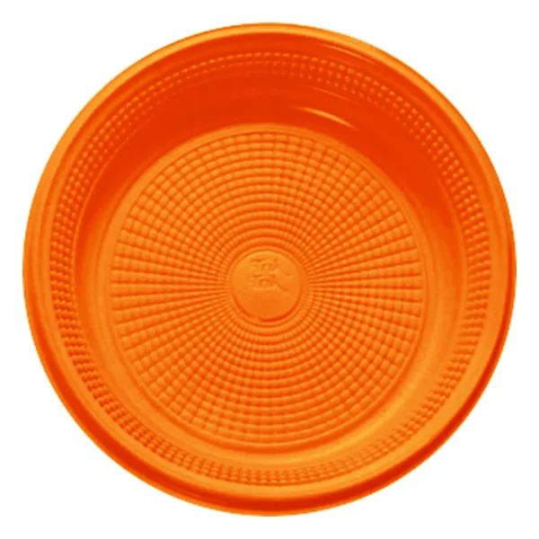 PRATO 15CM BIO LARANJA C/10UN TRIK TRIK