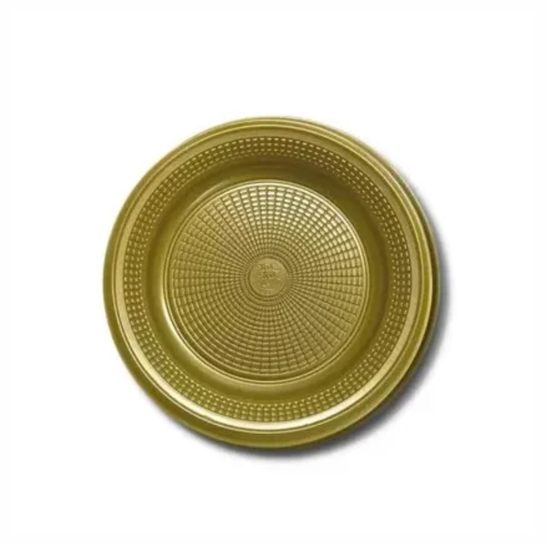PRATO 18CM BIO DOURADO  C/10UN TRIK TRIK