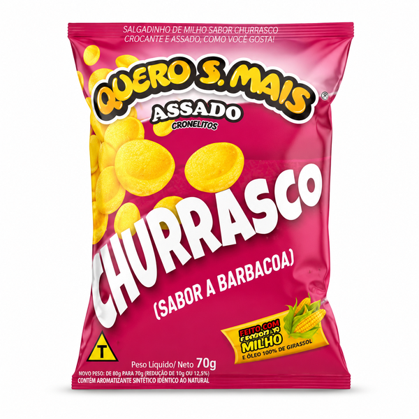 SALGADINHO MET. CHURRASCO 70G C/10UN QUERO S. MAIS