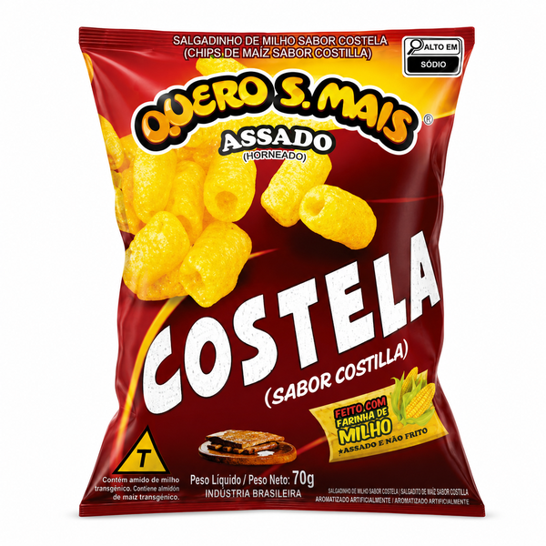 SALGADINHO MET. COSTELA 70G C/10UN QUERO