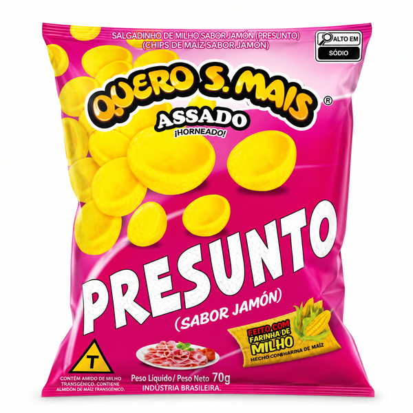 SALGADINHO MET. PRESUNTO 70G C/10UN QUERO S.MAIS
