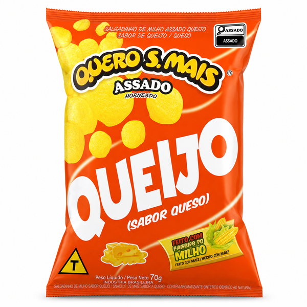 SALGADINHO MET. QUEIJO 70G C/10UN QUERO S. MAIS