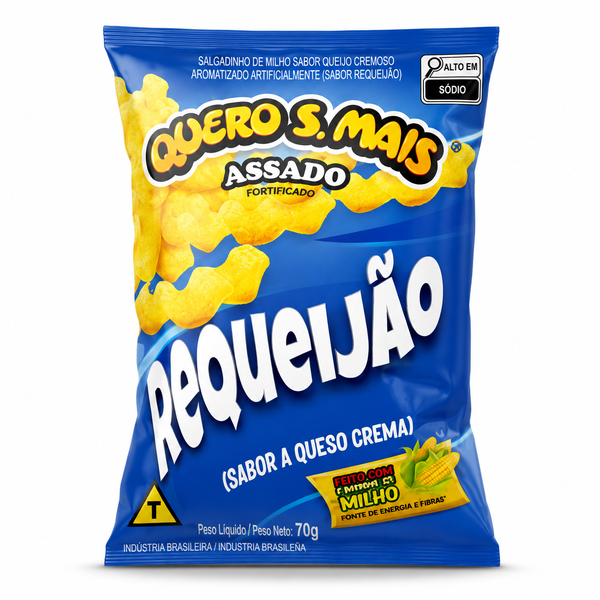 SALGADINHO MET. REQUEIJÃO 70G C/10UN QUERO S. MAIS