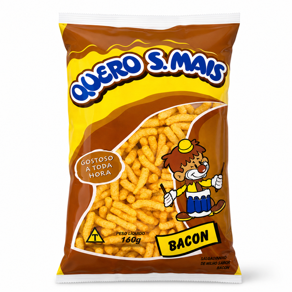SALGADINHO MILHO BACON 160G QUERO S.MAIS