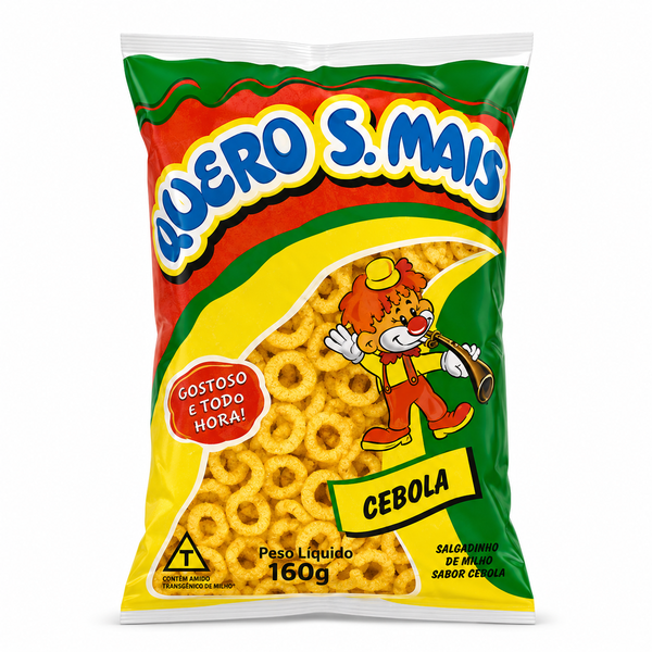 SALGADINHO MILHO CEBOLA 160G QUERO S.MAIS