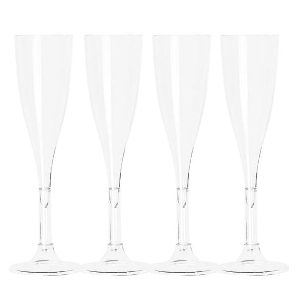 TACA 120ML CHAMPAGNE CRISTAL STRAWPLAST C/4UN