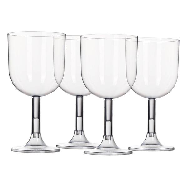 TC-260 TACA 260ML VINHO CRISTAL STRAWPLAST C/4UN