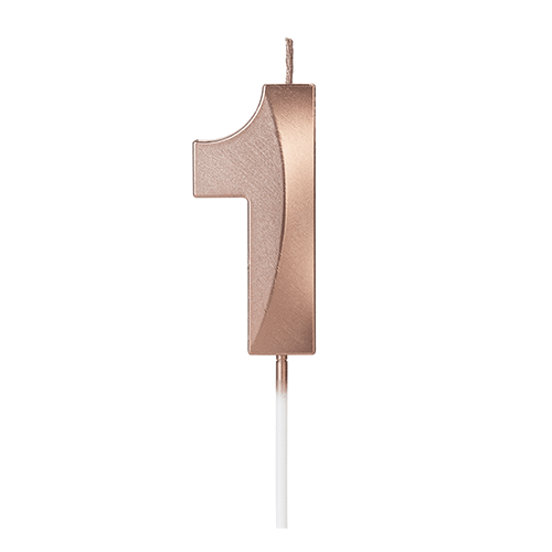 VELA DESIGN ROSE GOLD NUMERO 1 SILVER PLASTIC