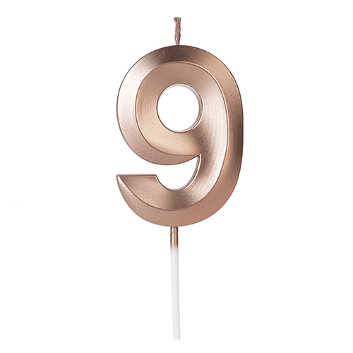 VELA DESIGN ROSE GOLD NUMERO 9 SILVER PLASTIC