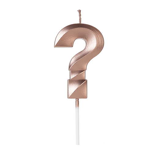 VELA DESIGN ROSE GOLD NUMERO INTERROGACAO SILVE PT