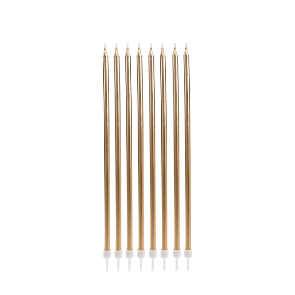 VELA PALITO GIGANTE METALIZADA DOURADA SILVER P PT