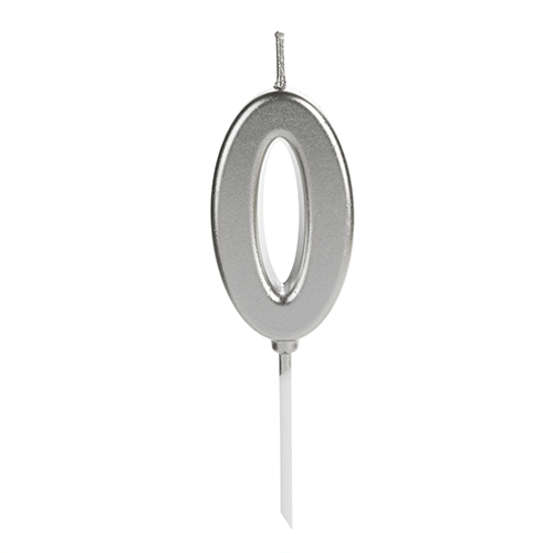 VELA PICK PRATA NUMERO 0 SILVER PLASTIC
