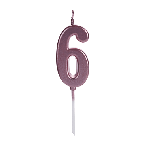 VELA PICK ROSE GOLD NUMERO 6 SILVER PLASTIC