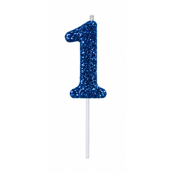 VELA SINGLE GLITTER AZUL N 1 CURIFEST