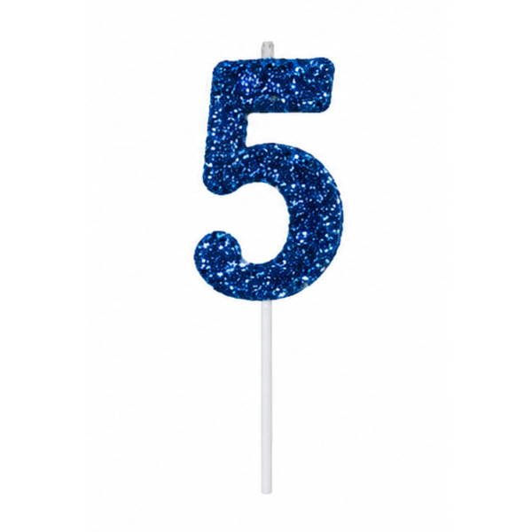 VELA SINGLE GLITTER AZUL N 5 CURIFEST