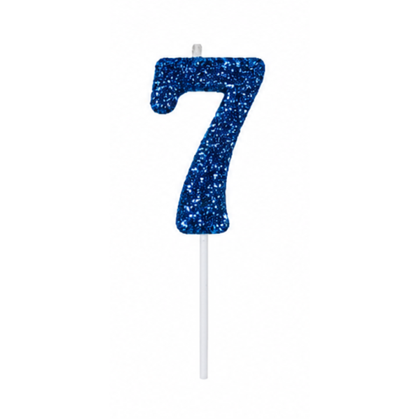 VELA SINGLE GLITTER AZUL N 7 CURIFEST