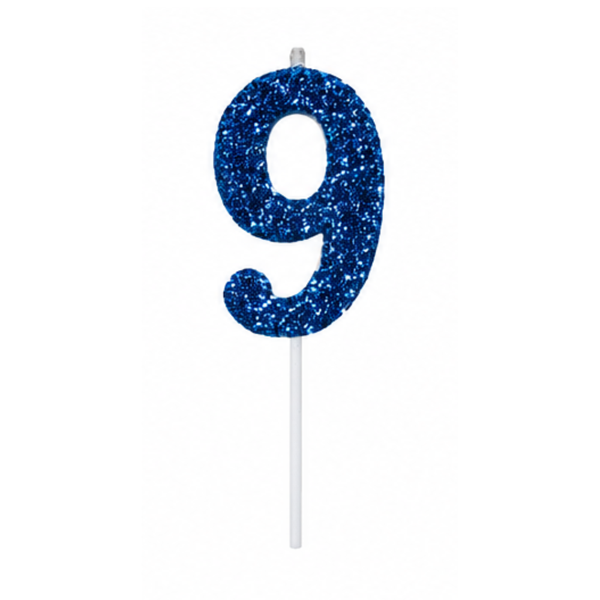 VELA SINGLE GLITTER AZUL N 9 CURIFEST
