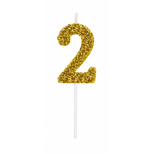 VELA SINGLE GLITTER DOURADA N 2 CURIFEST