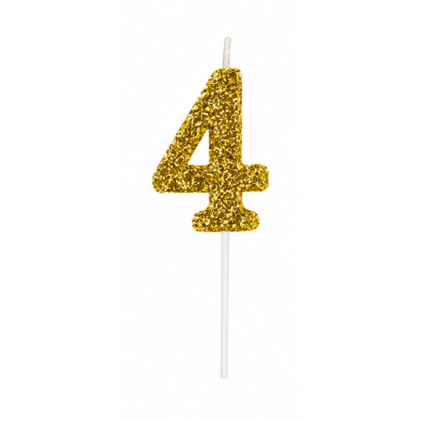 VELA SINGLE GLITTER DOURADA N 4 CURIFEST