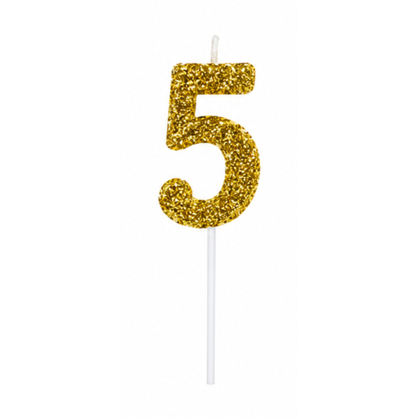VELA SINGLE GLITTER DOURADA N 5 CURIFEST