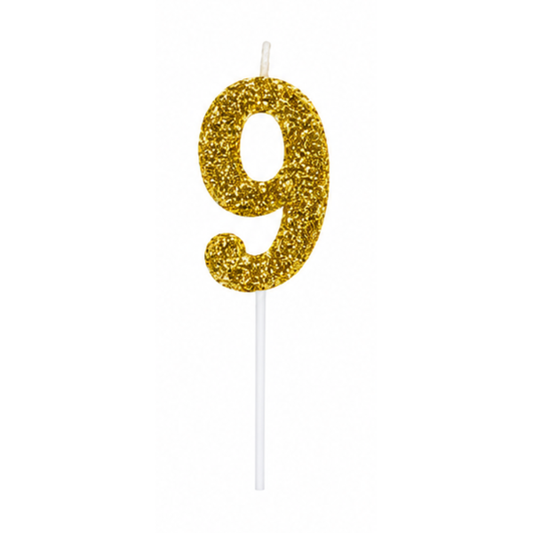 VELA SINGLE GLITTER DOURADA N 9 CURIFEST