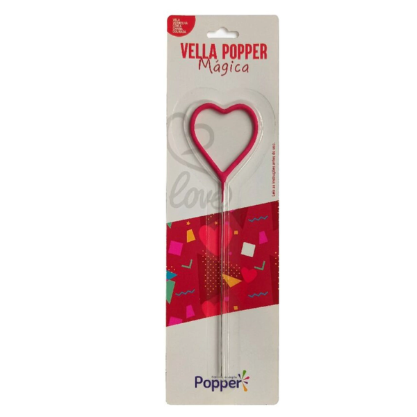 VELLA MAG. COR. VERM. CHAMA DOURADA 20CM POPPER