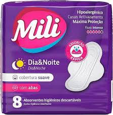 ABSORVENTE MILI SUAVE 8UND C/ABAS