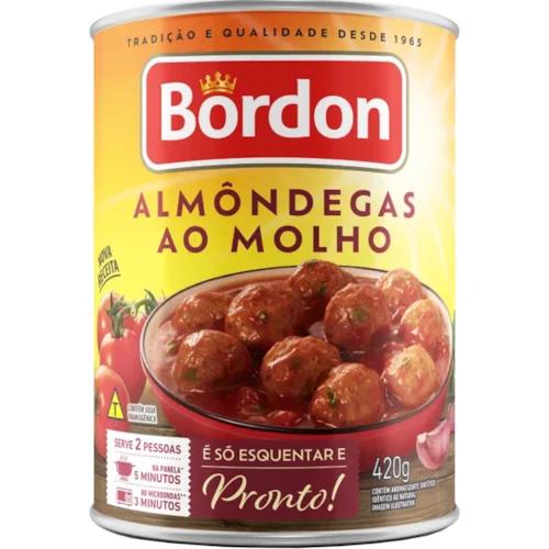 ALMÔNDEGAS DE CARNE BOVINA E AVES BORDON LATA 420G