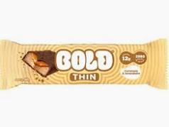 BARRA DE PROTEINA BOLD THIN 40G CARAMELO E AMENDOIM