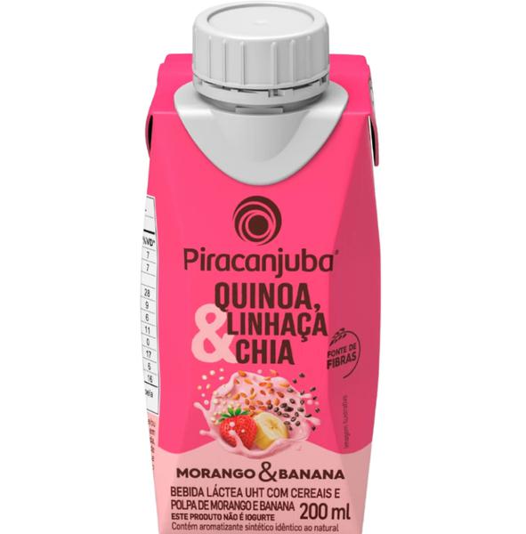 BEBIDA LÁCTEA PIRACANJUBA 200ML MORANGO E BANANA