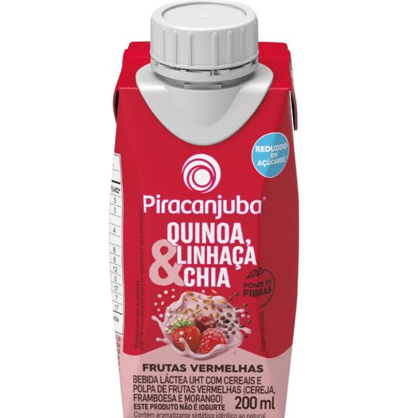 BEBIDA LÁCTEA PIRACANJUBA 200ML ZERO FRUTAS VERMELHAS